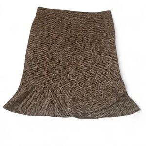 Express Brown Textured Knit Mini Skirt Size Small y2k coquette twee boho office